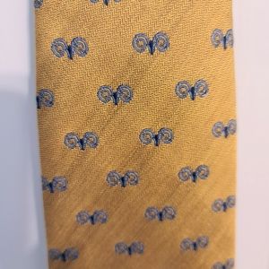 Gold Ermenegildo Zegna Rams Head Tie